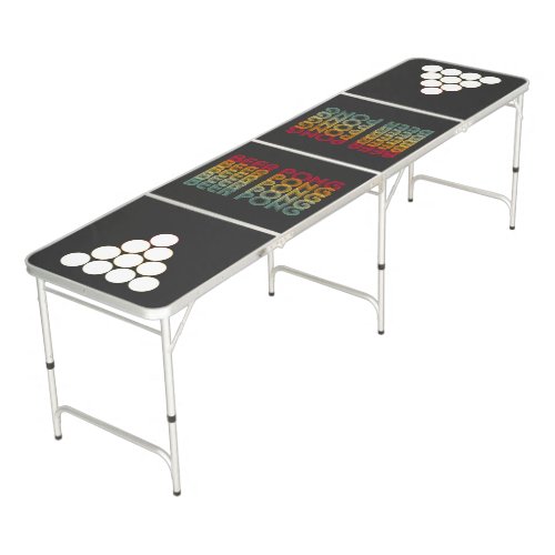 Beer Pong Retro Typography Beer Pong Table