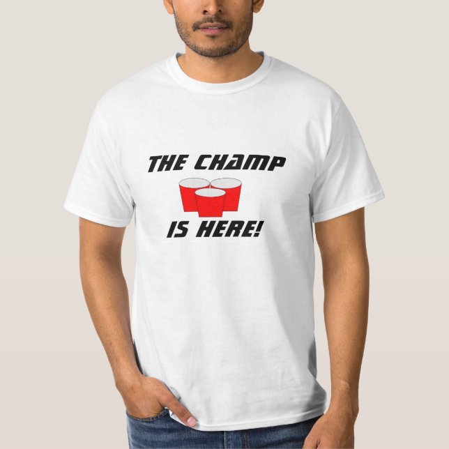 beer pong, The Champ, Don't Bounce T-Shirt (Front)