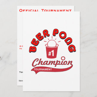 Beer Pong Tournament (Party) Invitation