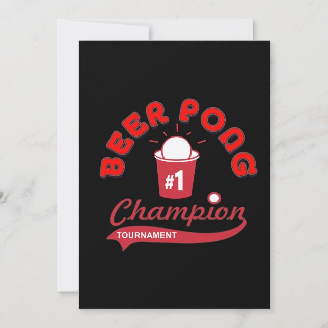 Beer Pong Tournament (Party) Invitation (Front)