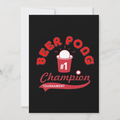 Beer Pong Tournament Party Invitation
