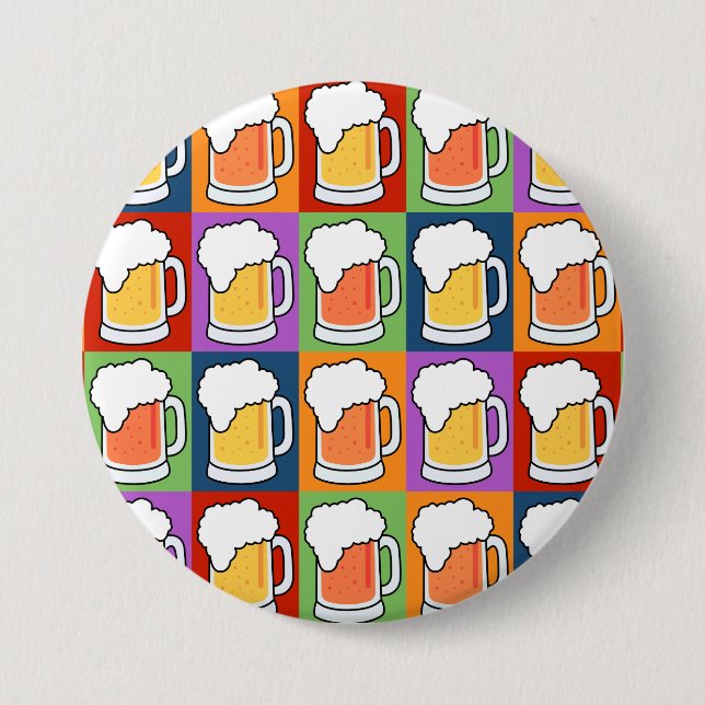 BEER Pop Art button (Front)