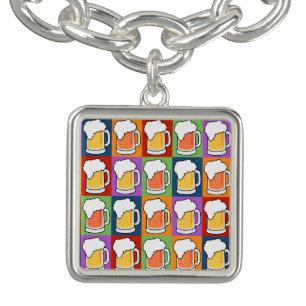 BEER Pop Art charms & bracelets