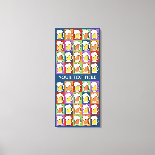 BEER Pop Art custom canvas print (Front)