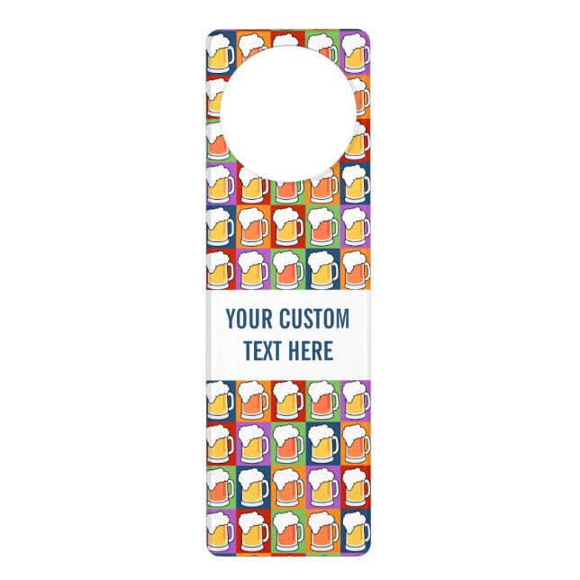 BEER Pop Art custom door hanger (Front)