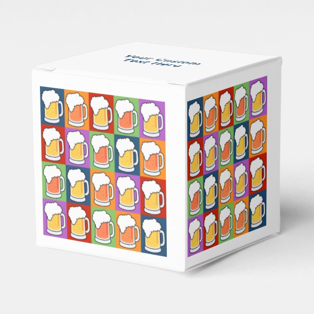 BEER Pop Art custom favor box (Front Side)