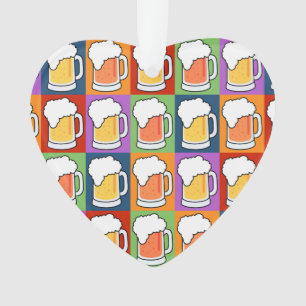 BEER Pop Art custom ornaments