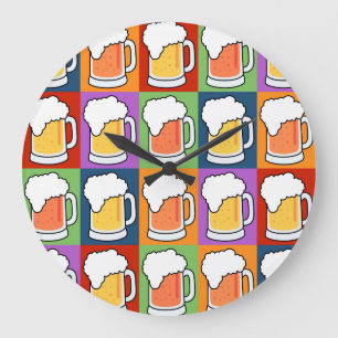 BEER Pop Art wall clock