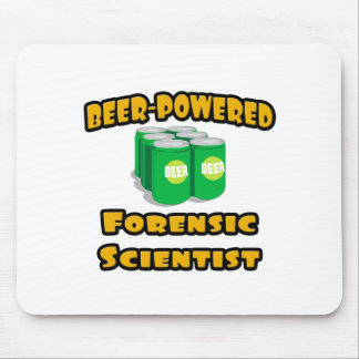 Beer-Powered Forensic Scientist Mouse Pad