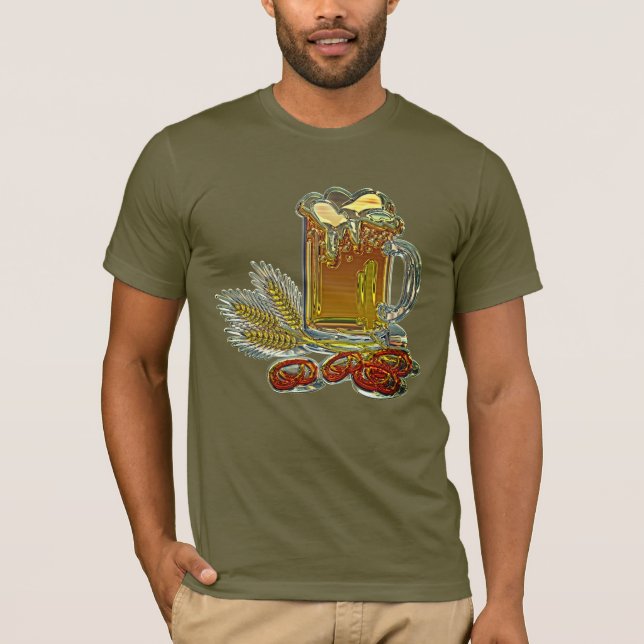 Beer pretzel oktoberfest pub bar fall T-Shirt (Front)