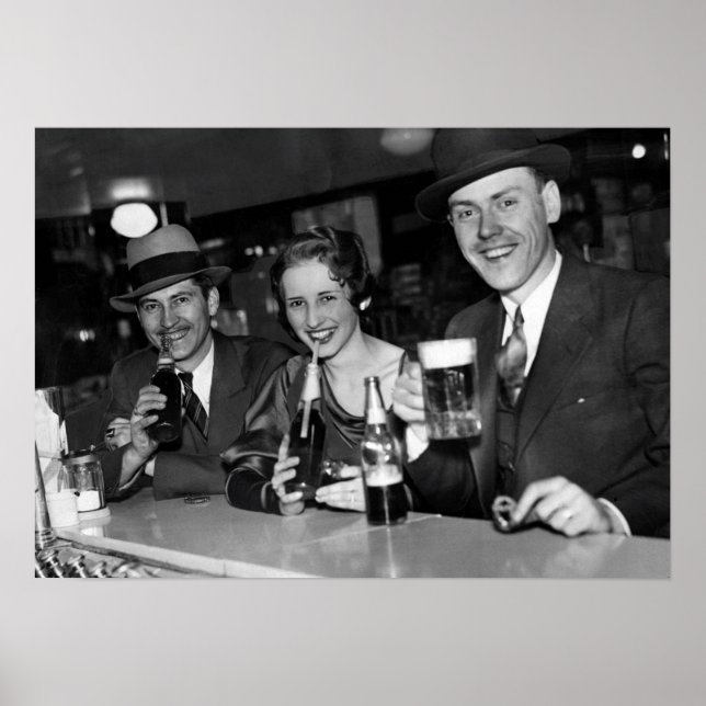 BEER & PRETZELS AFTER PROHIBITION 1933 POSTER (Front)
