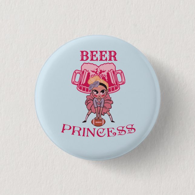 Beer Princess Pinback Button (Front)