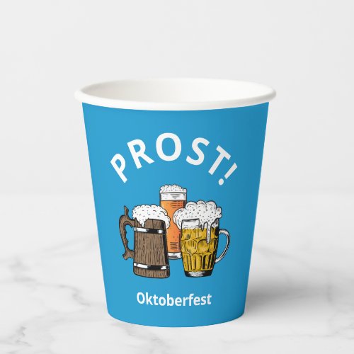 Beer Prost Oktoberfest Paper Cups
