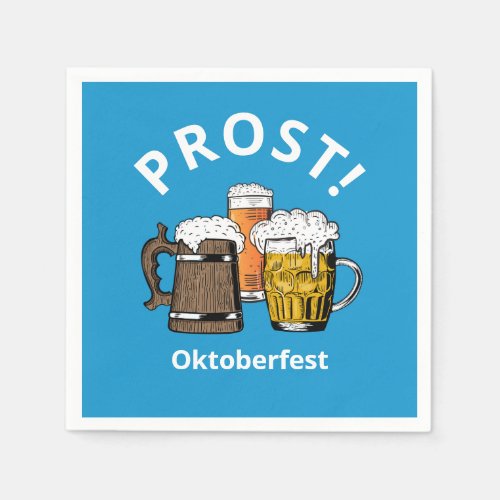 Beer Prost Oktoberfest Paper Napkins