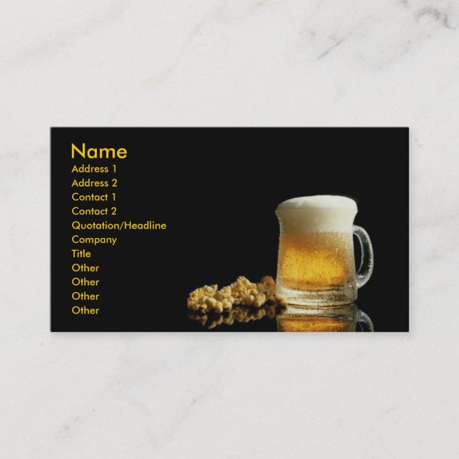 Beer Pub Business Card (Front)