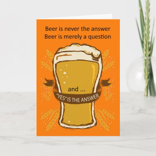 Beer Quote Birthday Card Birthday Beer Lads Card