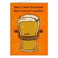 Beer Quote Birthday Card, Birthday Beer, Lads Card