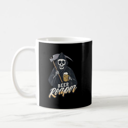 Beer Reaper Funny Grim Reaper Beer Drinker  Coffee Mug