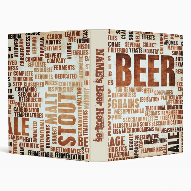 Beer Recipes 3 Ring Binder (Background)