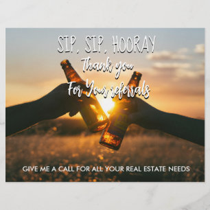 Beer Referral Card, Sip Sip Hooray Promo Flyer