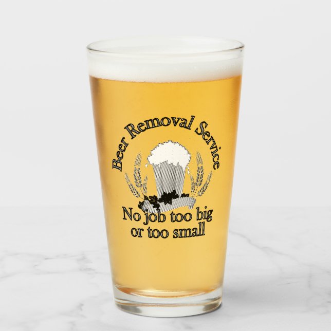 Beer Removal Service Glass (Front Filled)