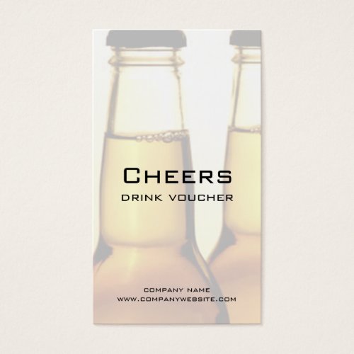 Beer Restaurant or Brewery Drink Voucher Cards Business Card Template