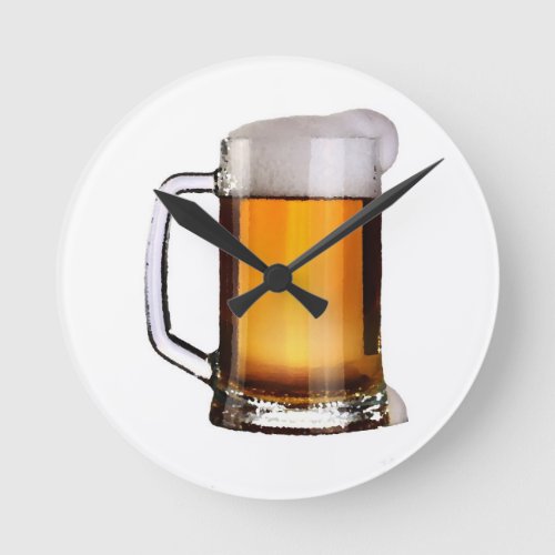 Beer Round Clock