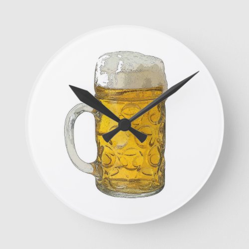 Beer Round Clock