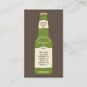 Beer Sales, Brewery, Bar Hours of Operation Business Card