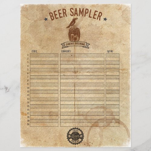 Beer Sampler Flyer