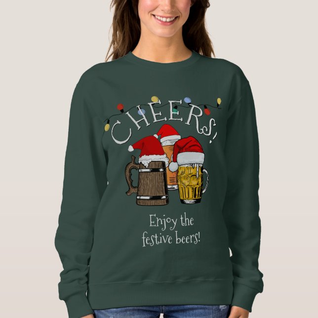 Beer Santa Claus Christmas Unisex Sweatshirt (Front)