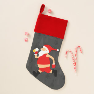 beer santa claus xmas christmas stocking