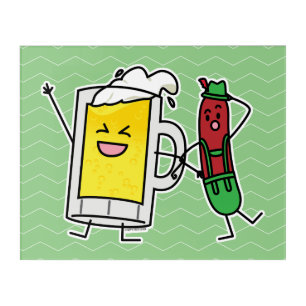 Beer sausage Octoberfest Oktoberfest lederhosen Acrylic Print