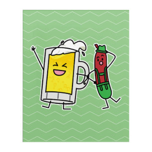 Beer sausage Octoberfest Oktoberfest lederhosen Acrylic Print