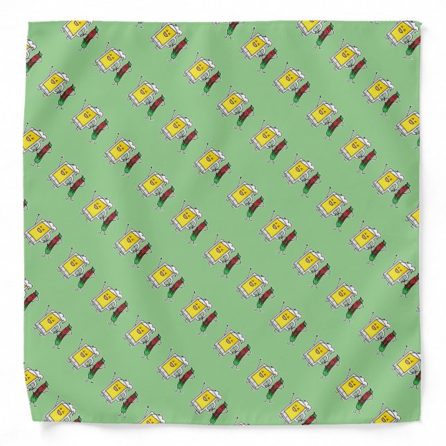 Beer sausage Octoberfest Oktoberfest lederhosen Bandana (Front)