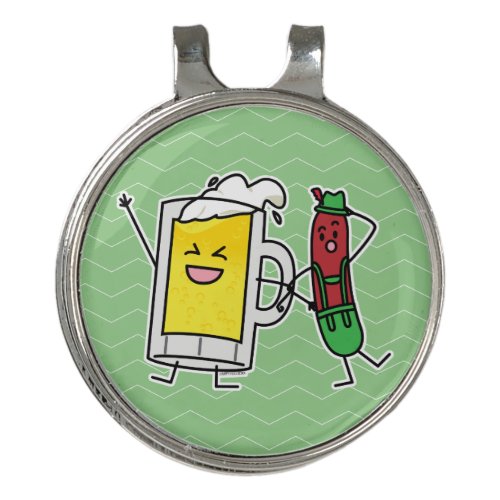 Beer sausage Octoberfest Oktoberfest lederhosen Golf Hat Clip