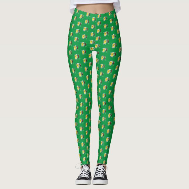 Beer sausage Octoberfest Oktoberfest lederhosen Leggings (Front)