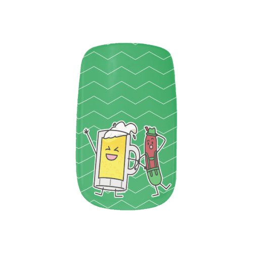 Beer sausage Octoberfest Oktoberfest lederhosen Minx Nail Art