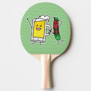 Beer sausage Octoberfest Oktoberfest lederhosen Ping Pong Paddle