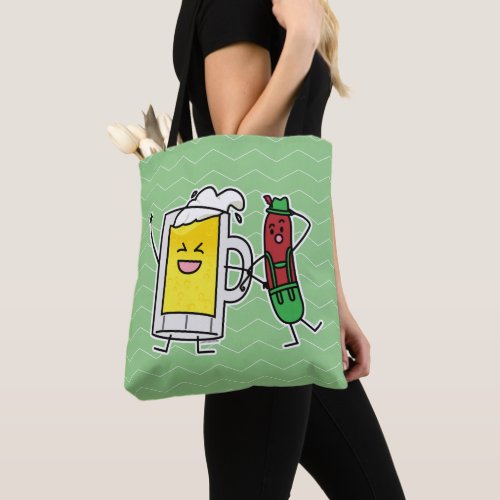 Beer sausage Octoberfest Oktoberfest lederhosen Tote Bag