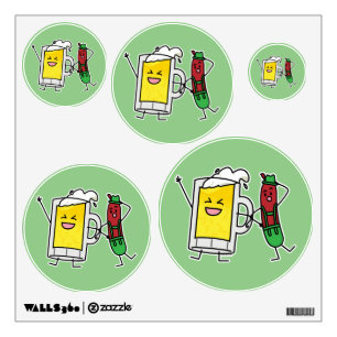 Beer sausage Octoberfest Oktoberfest lederhosen Wall Decal