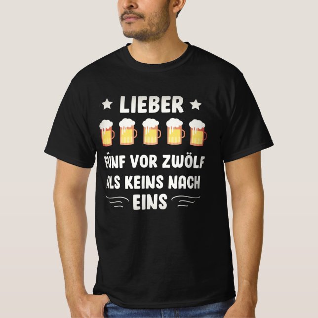 Beer saying funny drinking gift funnybeer T-Shirt (Front)