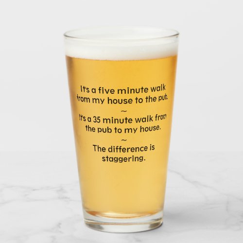 Beer Science Beer Math Pub Glass