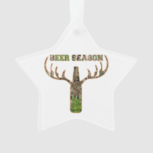 Beer Season Hunting Season Gift For Hunter Ornament