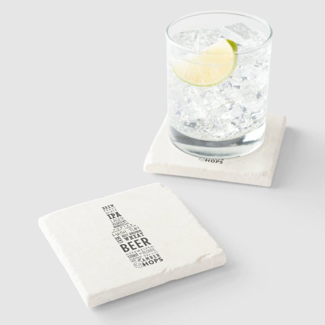 Beer shaped stone coaster (Side)