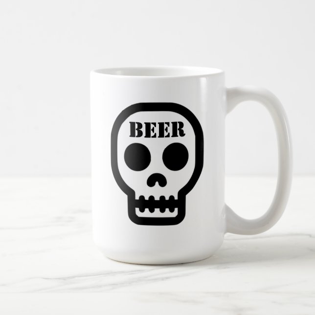 Beer™ Skull Classic Coffee Mug (Right)