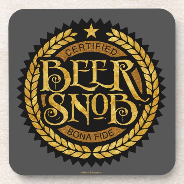 Beer Snob Beverage Coaster (Front)