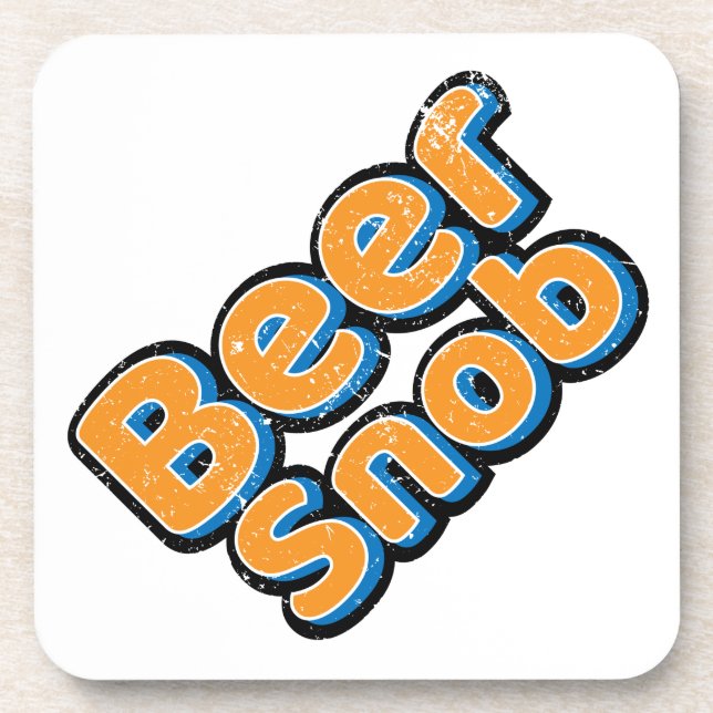 Beer Snob Vintage Beer Coaster (Front)