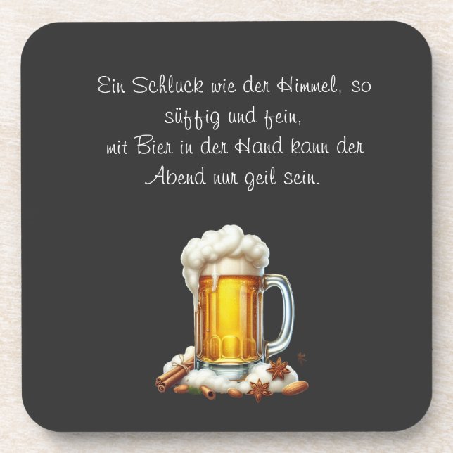 Beer so sufficent beverage coaster (Front)