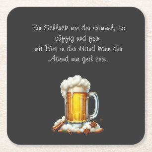 Beer so sufficent square paper coaster